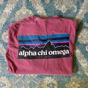 Alpha Chi Omega Patagonia inspired long sleeve